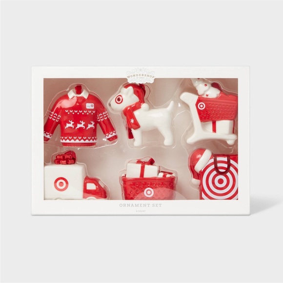 Target Themed Ceramic Ornament Set HTF - Picture 14 of 14